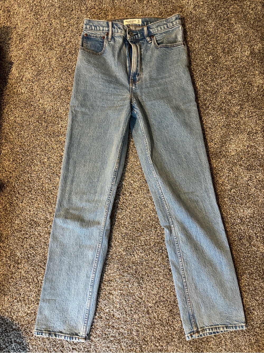Abercrombie & Fitch Straight Leg Light Blue Women's Jeans